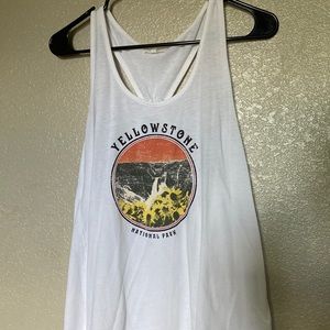 White loose tank top